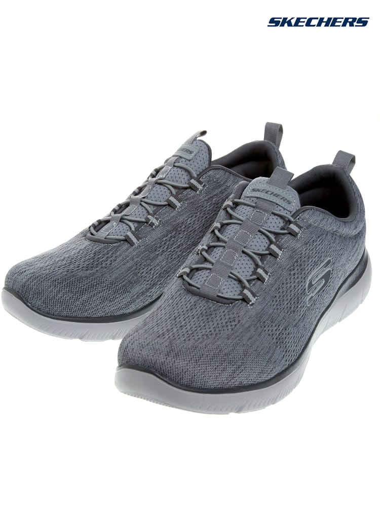 大きいサイズ メンズ SKECHERS (スケッチャーズ) メッシュ レースアップ スリッポン SUMMITS LOUVIN