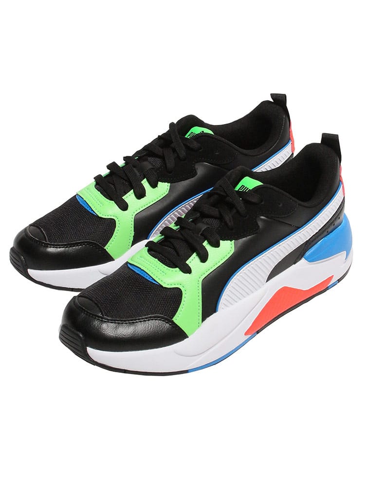 大きいサイズ メンズ PUMA (プーマ) レザー メッシュ ローカットスニーカー エックスレイ ゲーム