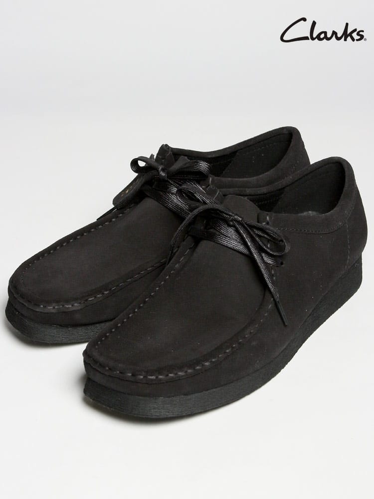 大きいサイズ メンズ Clarks (クラークス) スエード レースアップ シューズ WALLABEE 2 BLACK