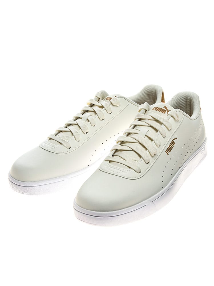 大きいサイズ メンズ PUMA (プーマ) レザー ローカットスニーカー コート ピュア