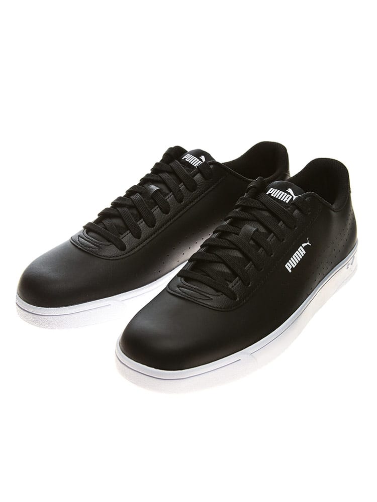 大きいサイズ メンズ PUMA (プーマ) レザー ローカットスニーカー コート ピュア