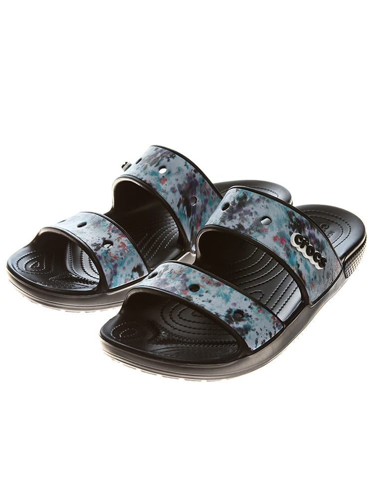 大きいサイズ メンズ crocs (クロックス) タイダイ スライドサンダル CLASSIC CROCS TIEDYE GRPHCSNDL 雨の日 梅雨