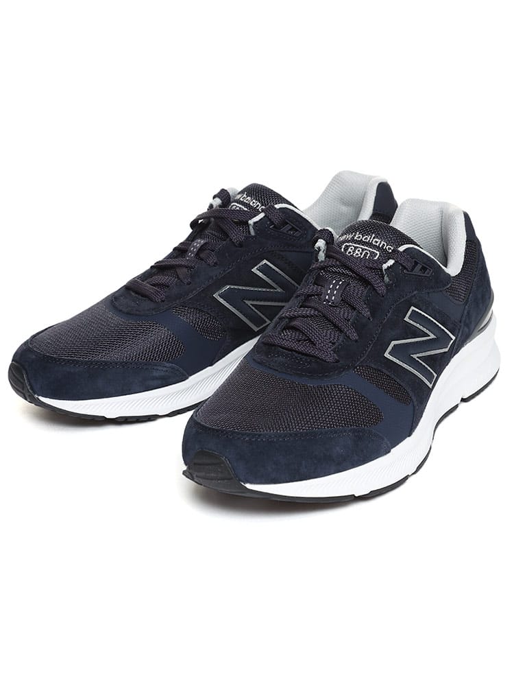 大きいサイズ メンズ new balance (ニューバランス) メッシュ スエード ローカットスニーカー 幅広4E MW880