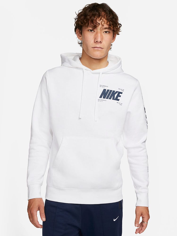 NIKE (ナイキ) 裏起毛 プリント プルオーバー パーカー