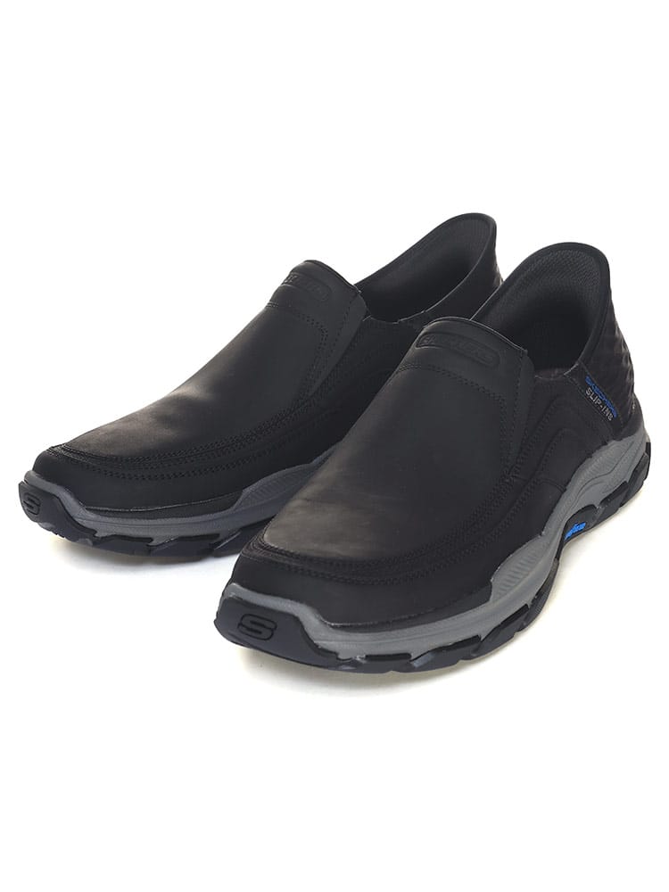 大きいサイズ メンズ SKECHERS (スケッチャーズ) レザー スリッポン RESPECTED ELGIN