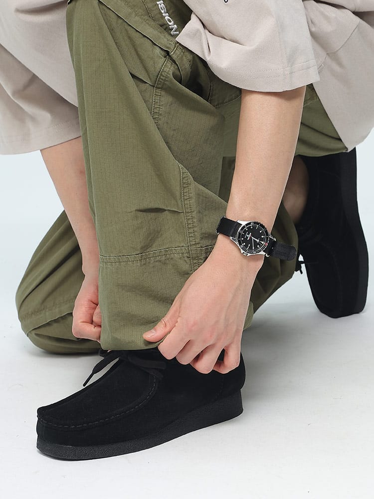 Clarks (クラークス) スエード レースアップ シューズ WallabeeEVO WP