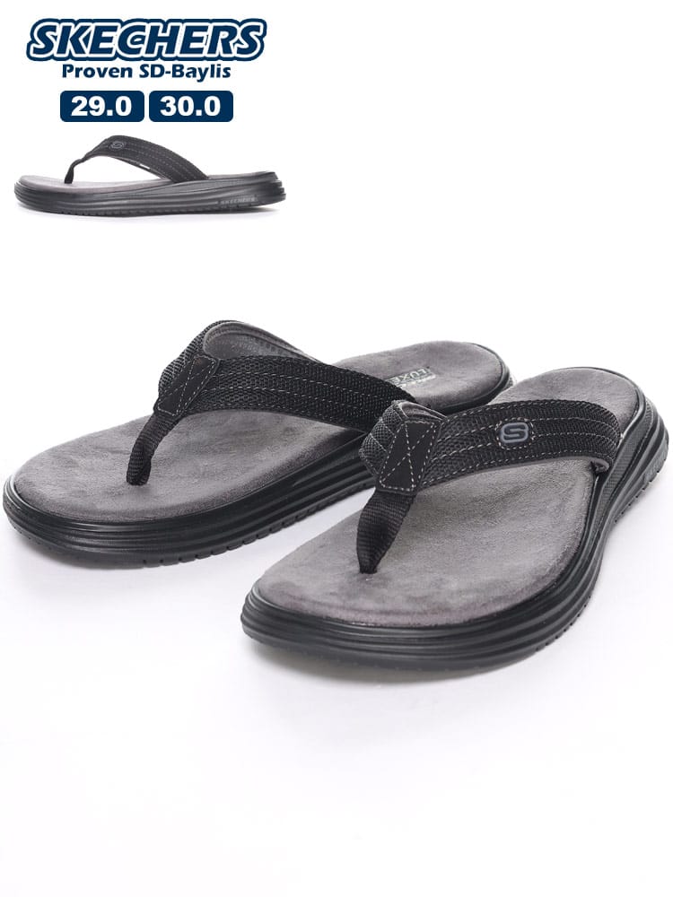 大きいサイズ メンズ SKECHERS (スケッチャーズ) クッションソール トングサンダル Proven SD-Baylis