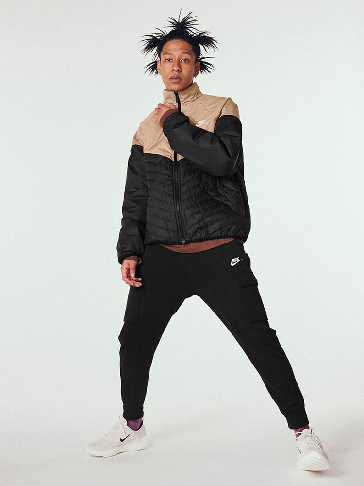 NIKE (ナイキ) 切り替え フルジップ 中綿ジャケット MIDWEIGHT PUFFER 