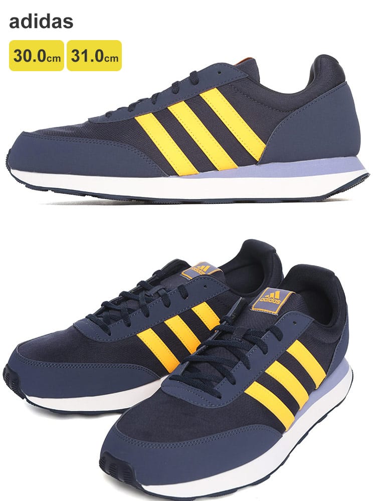 ローカットスニーカー スリーストライプ RUN 60s 3.0 M LSH99 ランニング スポーツ 大きいサイズ メンズ