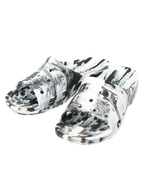 【WEB限定価格】サンダル メンズ 大きいサイズ マーブル柄 ミニロゴ スライドサンダル CROCS MARBLED SLIDE 靴 サンダル シャワーサンダル デイリー 海 ビーチ 春 夏