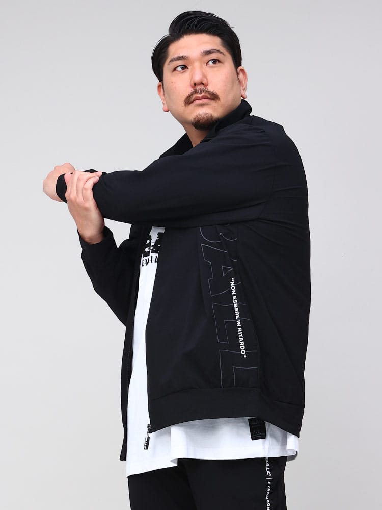 在庫処分 返品交換不可 大きいサイズ メンズ BALL (ボール) ストレッチ スラブ フルジップ ジャケット