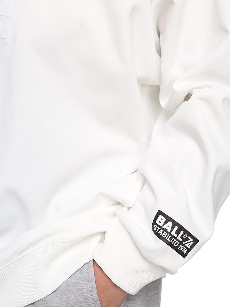 BALL ボール トレーナー ロゴ フロッキープリント 袖プリント 