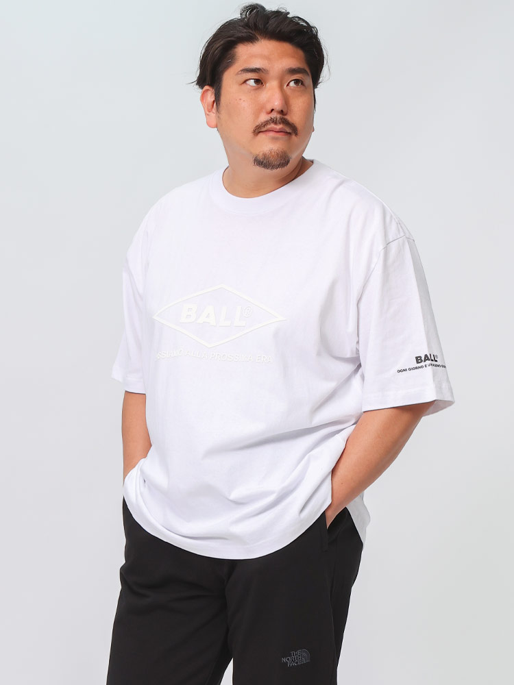 半袖 Tシャツ 厚盛フロッキープリント オーバーシルエット