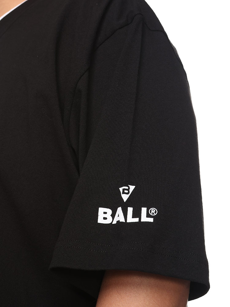 半袖 Tシャツ 同色艶シートプリント オーバーシルエット クルー