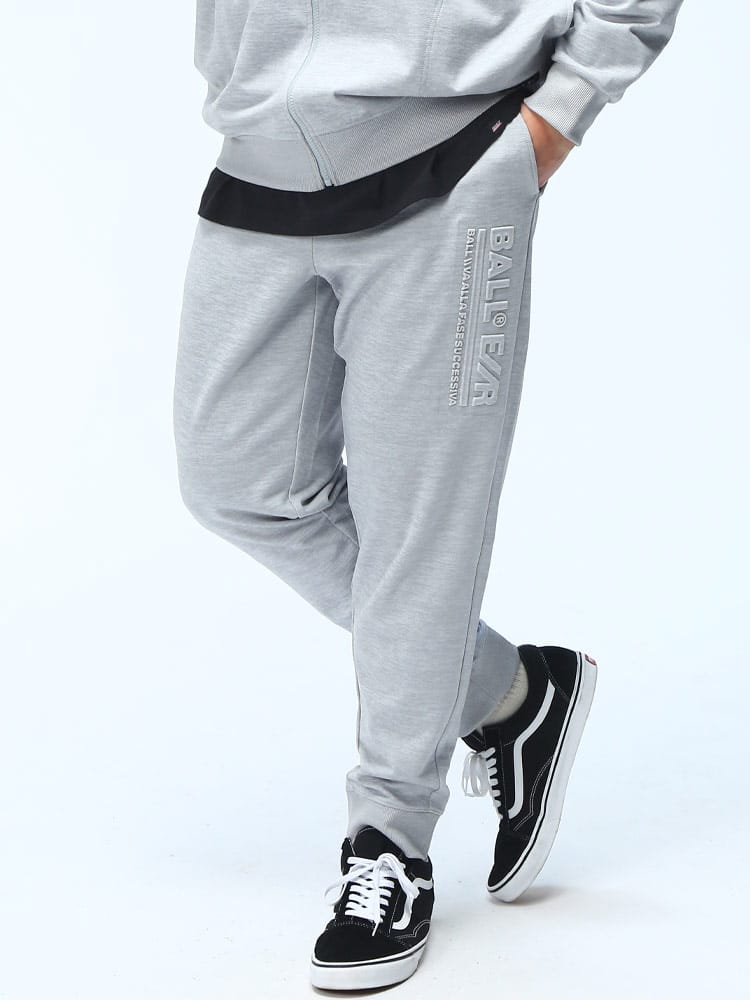 スウェットパンツ ストレッチ ダンボールニット エンボスロゴ  ボトムス ロングパンツ 長ズボン 大きいサイズ メンズ