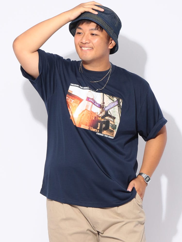 【WEB限定価格】半袖 Tシャツ フォトプリントストリート トップス 大きいサイズ メンズ