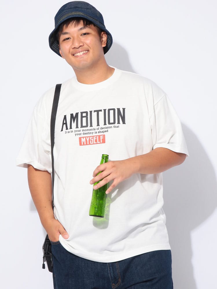 半袖 Tシャツ ロゴメッセージプリント トップス 大きいサイズ メンズ