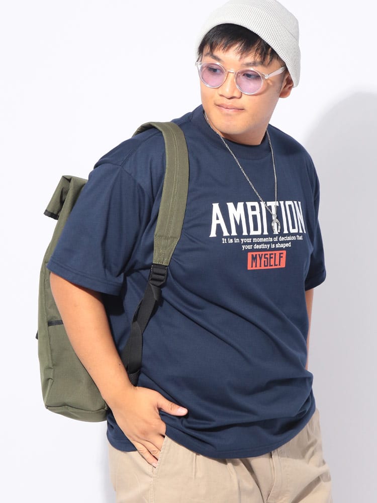 半袖 Tシャツ ロゴメッセージプリント トップス 大きいサイズ メンズ