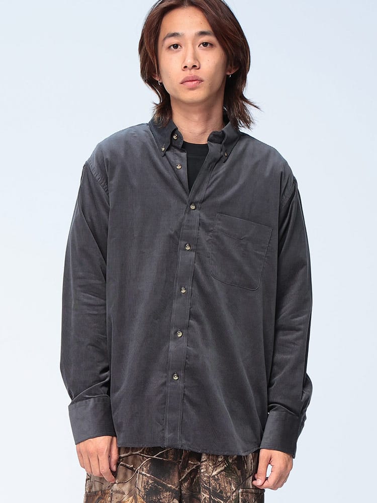 S＆SONS (エスアンドサンズ) コーデュロイ ボタンダウン 長袖 シャツ