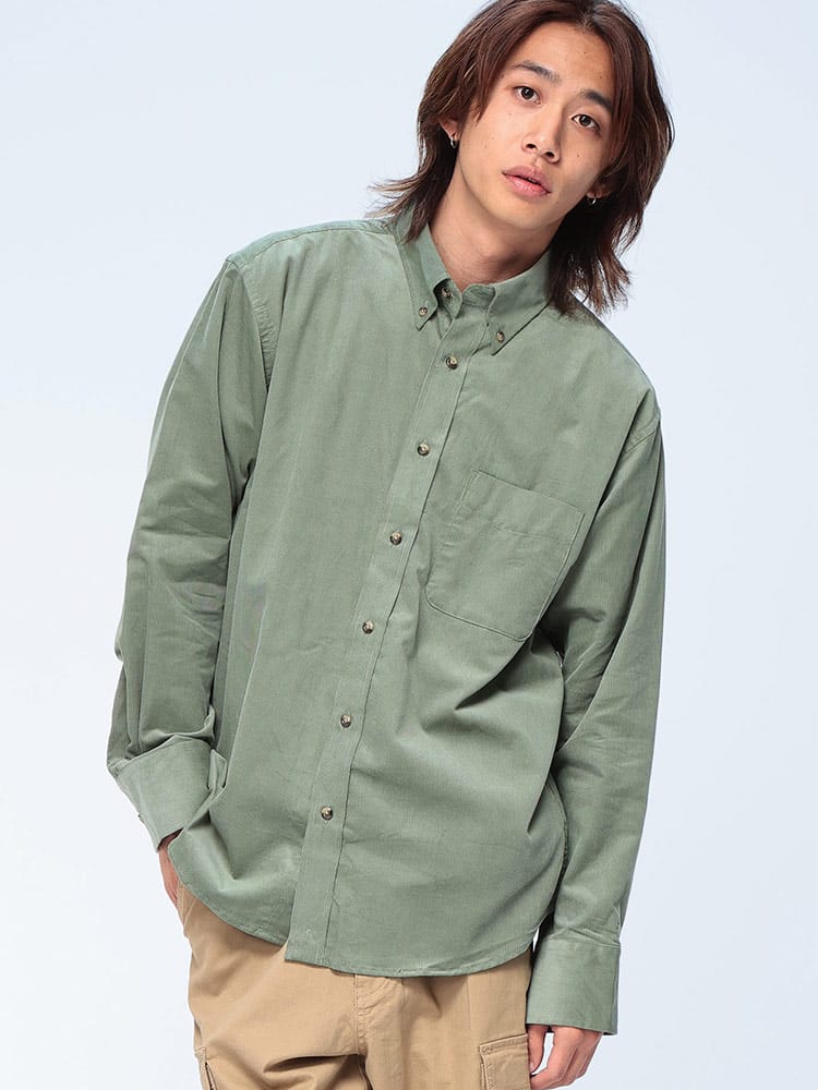 S＆SONS (エスアンドサンズ) コーデュロイ ボタンダウン 長袖 シャツ