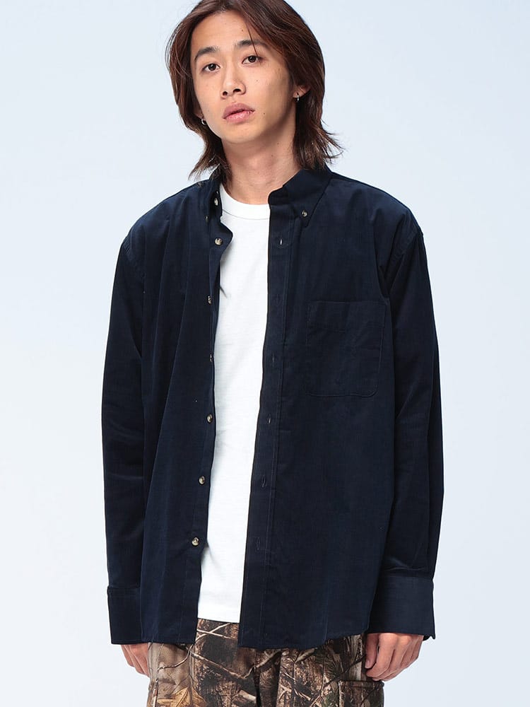 S＆SONS (エスアンドサンズ) コーデュロイ ボタンダウン 長袖 シャツ
