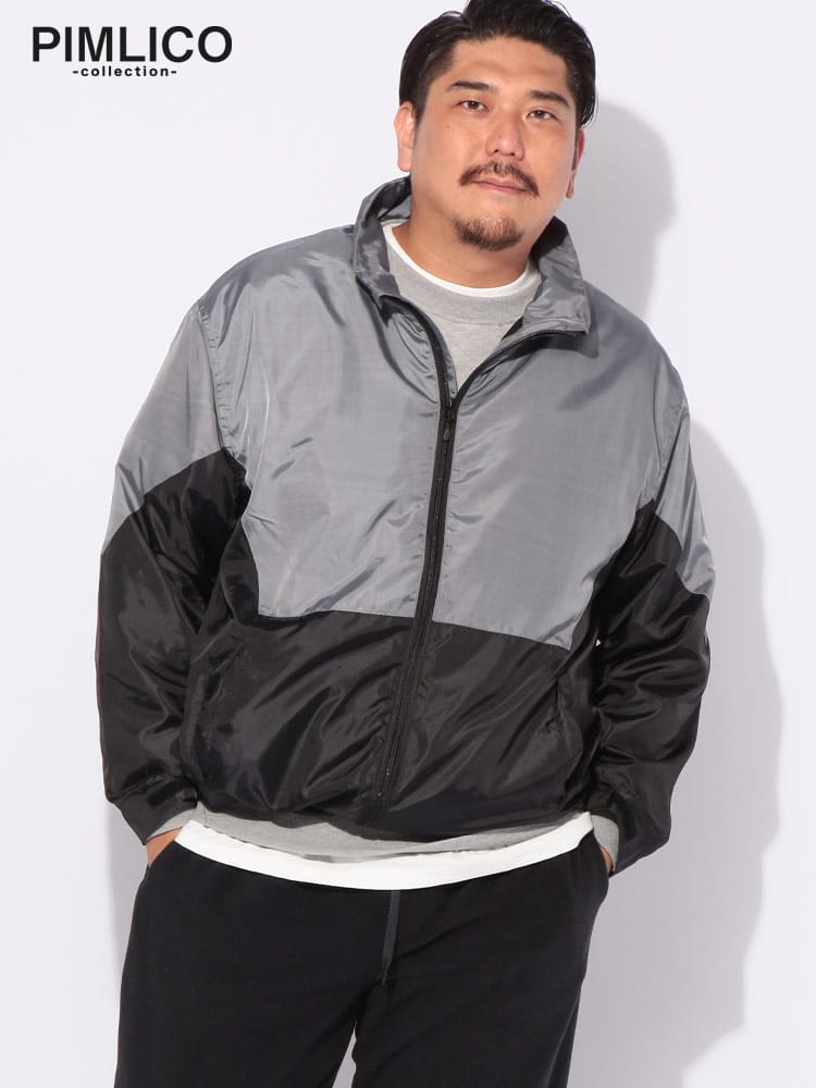 【WEB限定価格】ナイロンジャケット 裏メッシュ フルジップ アウター ブルゾン ストリート スポーツ 大きいサイズ メンズ