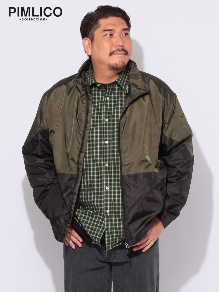 【WEB限定価格】ナイロンジャケット 裏メッシュ フルジップ アウター ブルゾン ストリート スポーツ 大きいサイズ メンズ