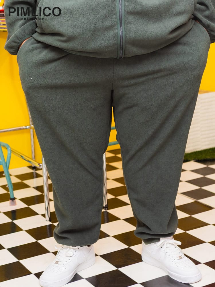 ロングパンツ ウエストゴム フリース ボトムス ジャージ フリース 大きいサイズ メンズ