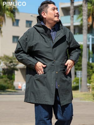 【WEB限定価格】モッズコート フード付き フルジップ アウター コート ロング ミリタリー シック 大きいサイズ メンズ