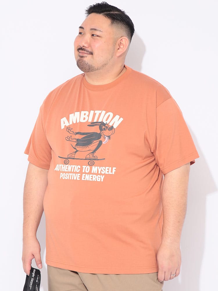 Tシャツ 半袖 メンズ 大きいサイズ ドッグプリント クルーネック カットソー トップス ゆったり プリント 春 夏
