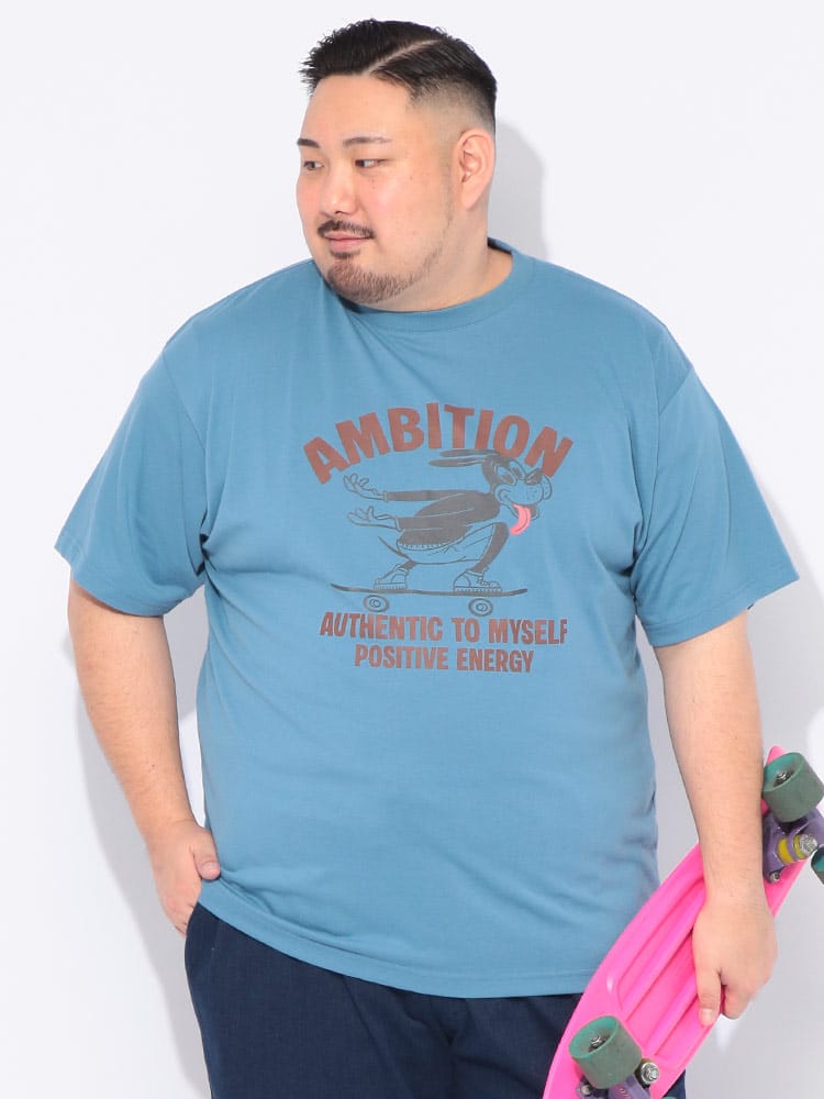 Tシャツ 半袖 メンズ 大きいサイズ ドッグプリント クルーネック カットソー トップス ゆったり プリント 春 夏