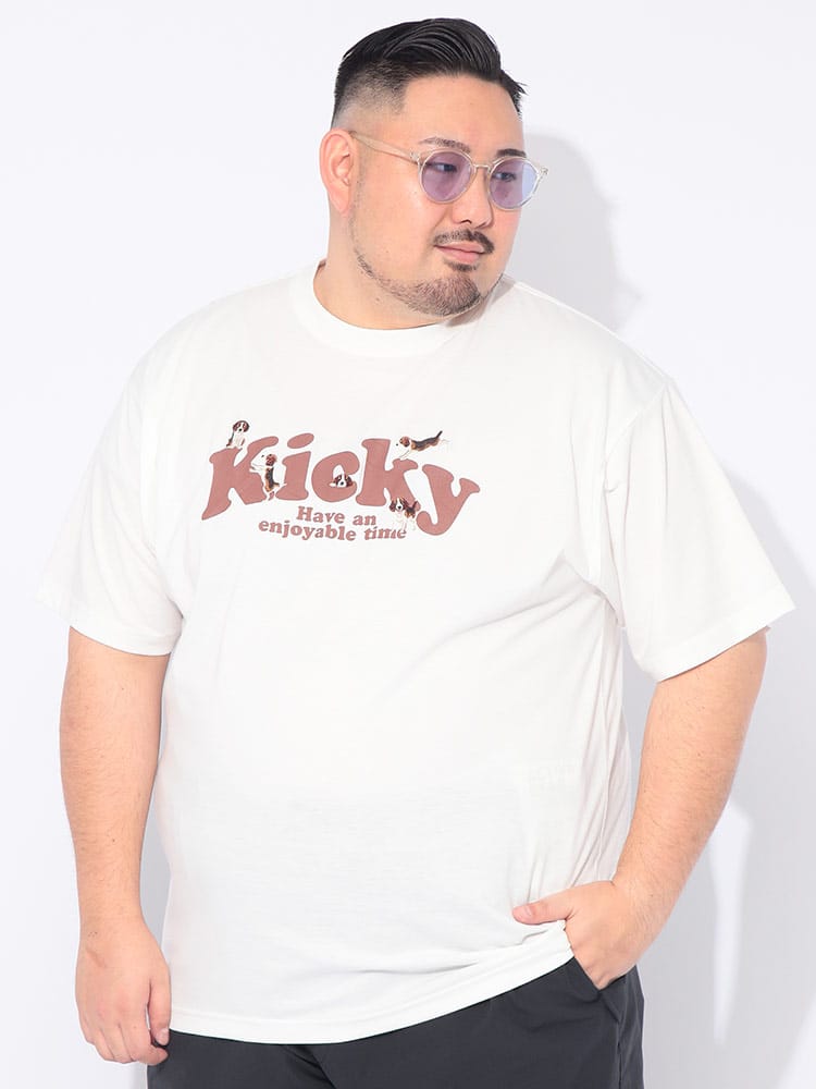 Tシャツ 半袖 メンズ 大きいサイズ アニマル 刺繍×プリント クルーネック カットソー トップス ゆったり プリント 春 夏