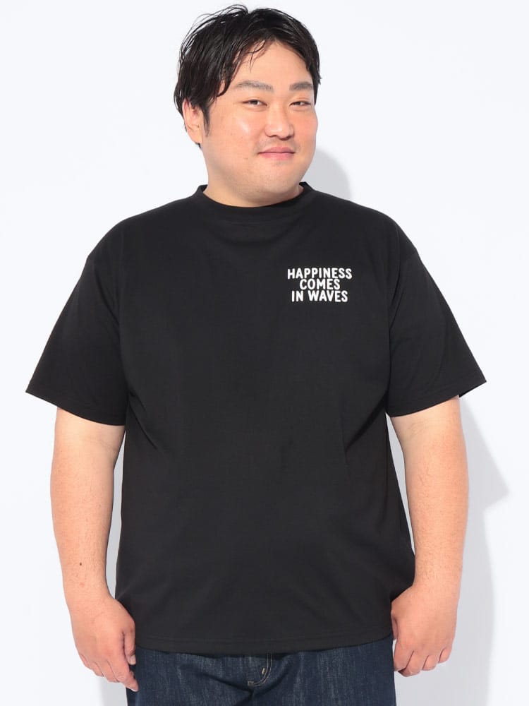 Tシャツ 半袖 メンズ 大きいサイズ RETROSURFバックプリント クルー 