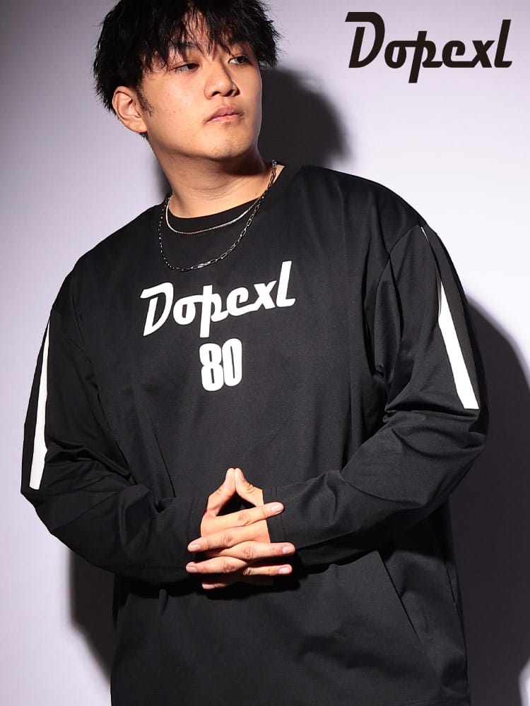 Tシャツ 長袖 メンズ 大きいサイズ フロントロゴ ライントリム ロングスリーブ Tシャツ トップス ロンT スポーツ ストリート クルー 秋 冬