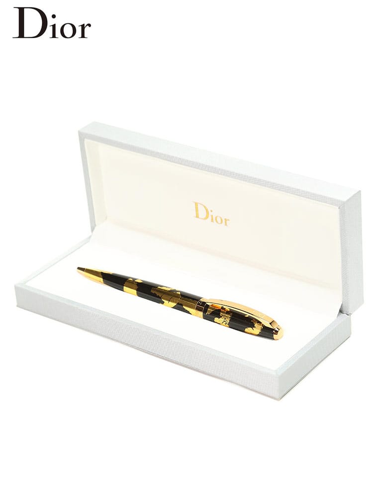 クリスチャンディオール ボールペン Christian Dior ブランド ペン ロゴ 高級 ギフト プレゼント 贈り物 ユニセックス メンズ レディース ゴールド CDS604306FO