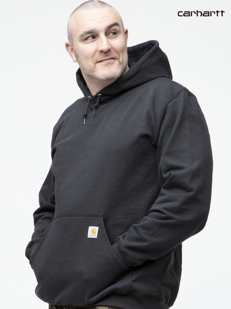 大きいサイズ メンズ Carhartt (カーハート) 裏起毛 ワンポイント プル 