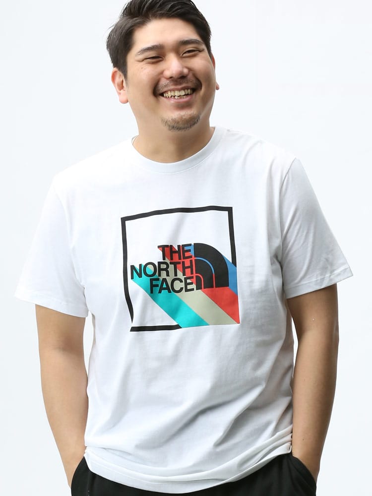 大きいサイズ メンズ THE NORTH FACE (ザ ノースフェイス) BOXロゴ クルーネック 半袖 Tシャツ SS SHADOW BOX TEE