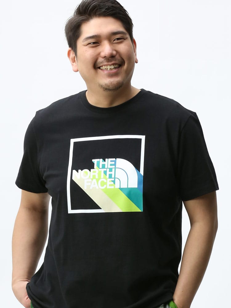 大きいサイズ メンズ THE NORTH FACE (ザ ノースフェイス) BOXロゴ クルーネック 半袖 Tシャツ SS SHADOW BOX TEE