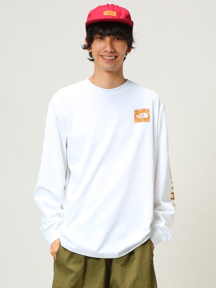 THE NORTH FACE (ザ ノースフェイス) バックロゴ クルーネック 長袖 Tシャツ LOGO PLAY TEE