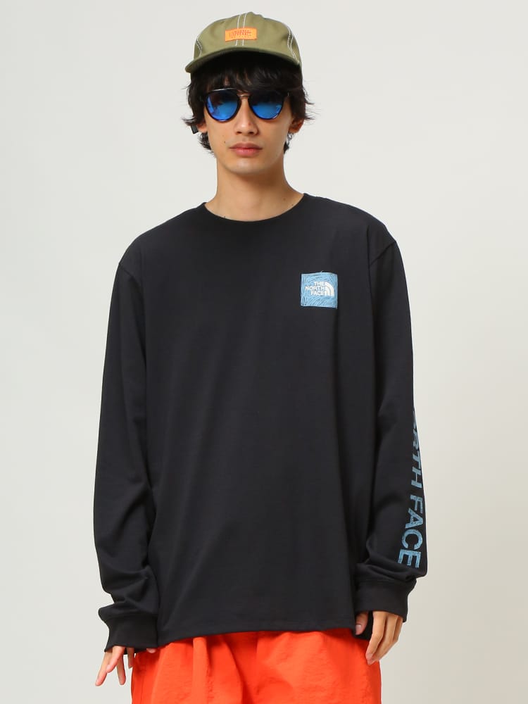 THE NORTH FACE (ザ ノースフェイス) バックロゴ クルーネック 長袖 Tシャツ LOGO PLAY TEE