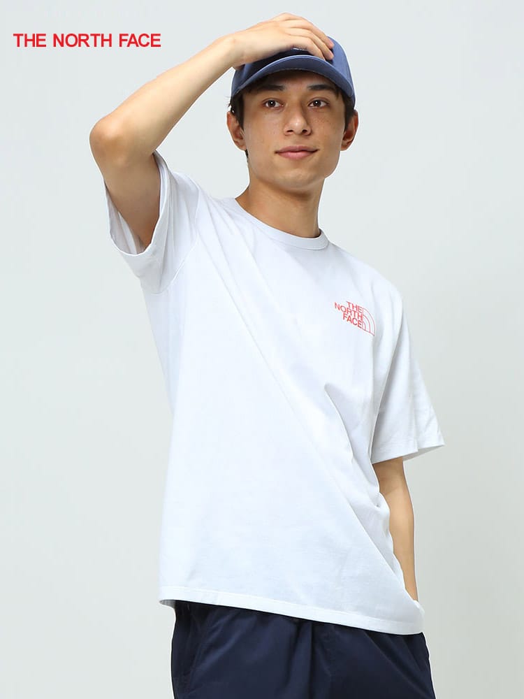 THE NORTH FACE (ザ ノースフェイス) バックプリント クルーネック 半袖 Tシャツ TRAIL TEE