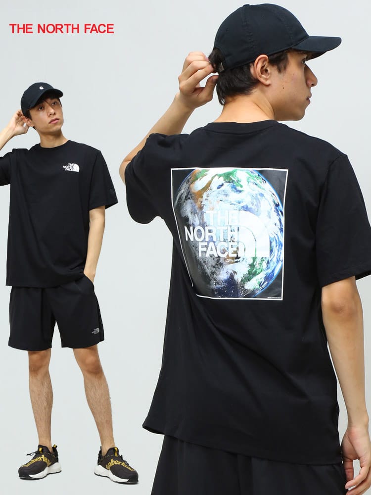 THE NORTH FACE (ザ ノースフェイス) バックプリント クルーネック 半袖 Tシャツ EARTH DAY TEE