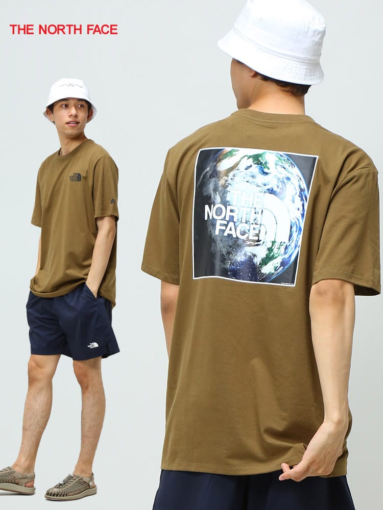 THE NORTH FACE (ザ ノースフェイス) バックプリント クルーネック 半袖 Tシャツ EARTH DAY TEE