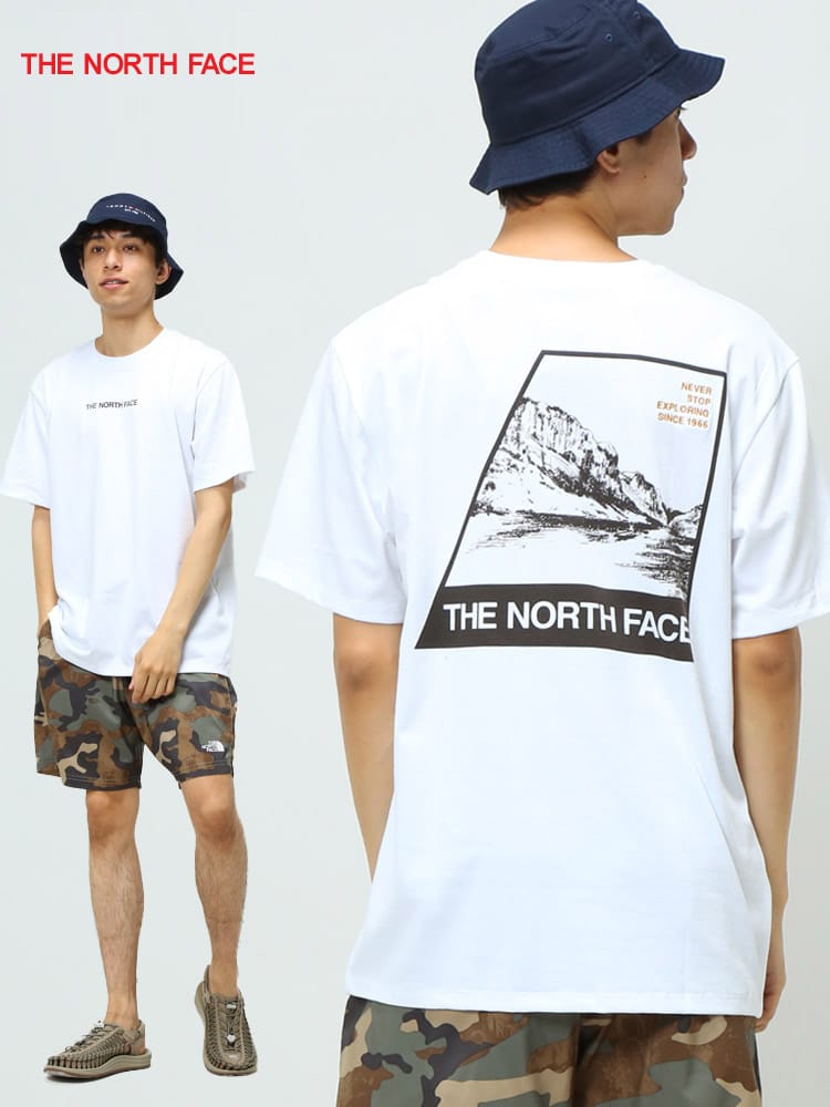 THE NORTH FACE (ザ ノースフェイス) バックプリント クルーネック 半袖 Tシャツ LOGO PLAY TEE