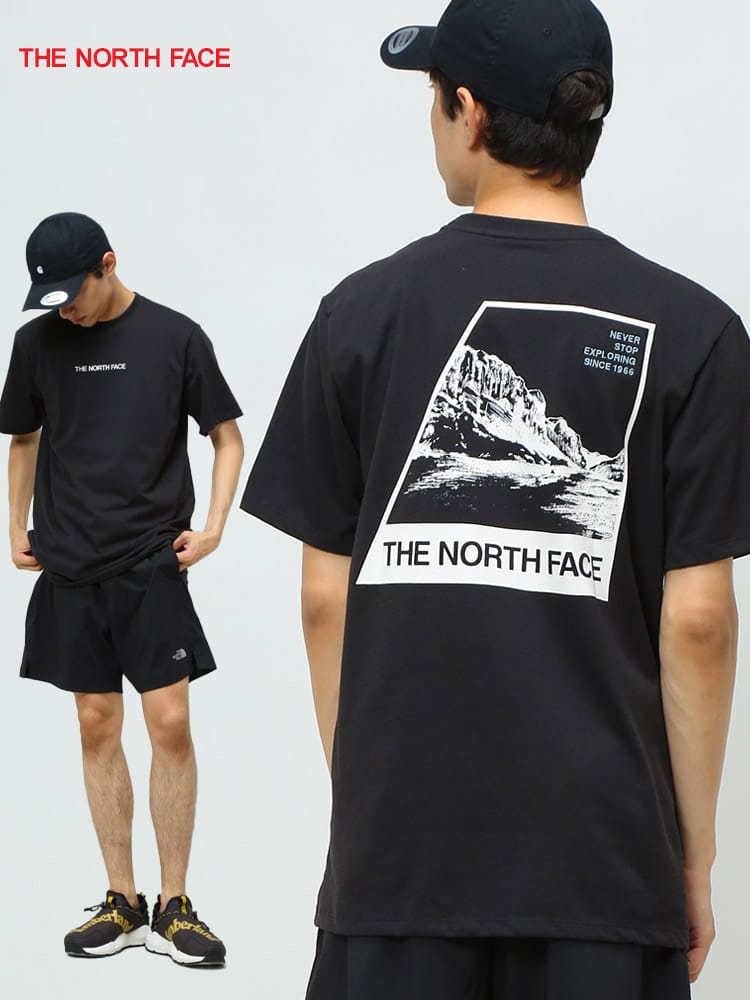 THE NORTH FACE (ザ ノースフェイス) バックプリント クルーネック 半袖 Tシャツ LOGO PLAY TEE