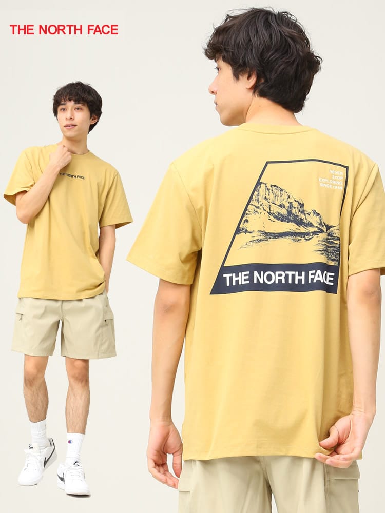THE NORTH FACE (ザ ノースフェイス) バックプリント クルーネック 半袖 Tシャツ LOGO PLAY TEE