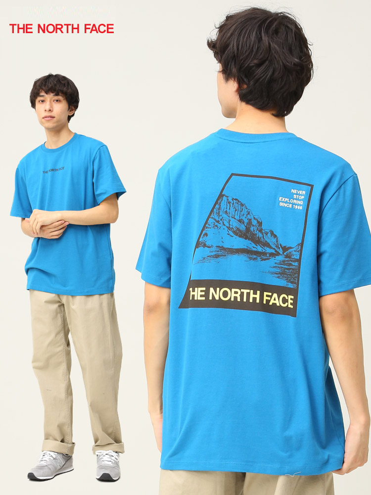 THE NORTH FACE (ザ ノースフェイス) バックプリント クルーネック 半袖 Tシャツ LOGO PLAY TEE