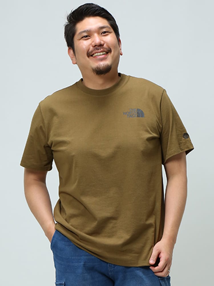 大きいサイズ メンズ THE NORTH FACE (ザ ノースフェイス) バックBOXプリント クルーネック 半袖 Tシャツ EARTH DAY TEE