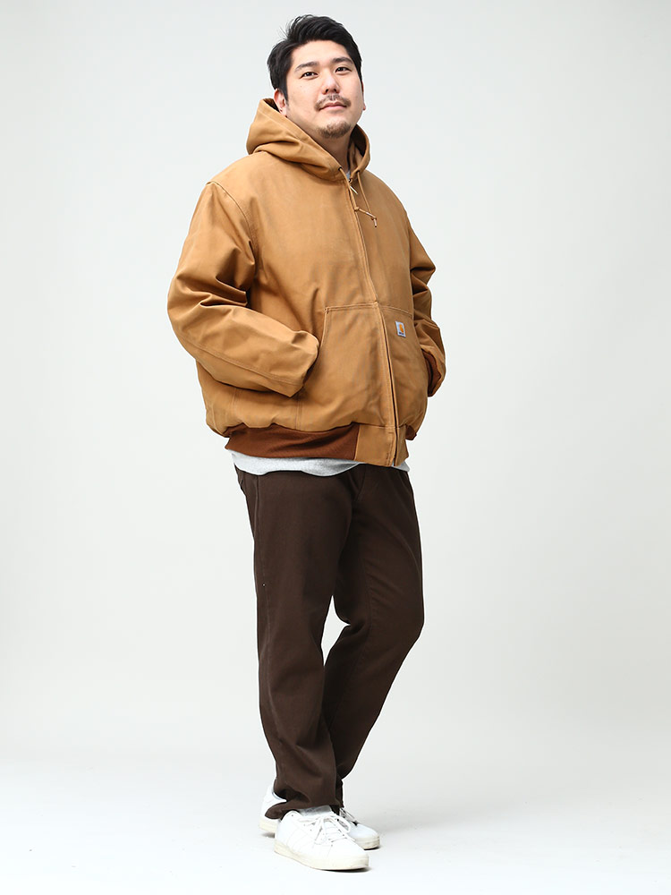 大きいサイズ メンズ Carhartt (カーハート) フード フルジップ ジャケット Loose Fit Firm D | 大きいサイズ の服【サカゼン公式通販】