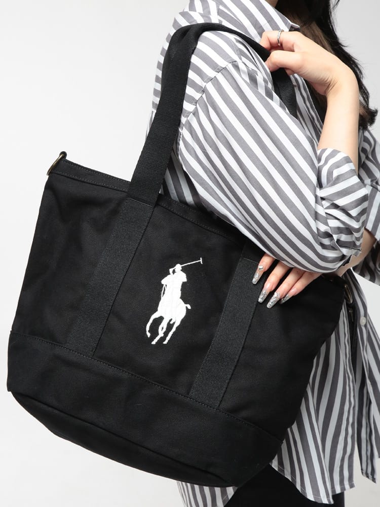 POLO RALPH LAUREN (ポロラルフローレン) レディース トートバッグ BIGポニー 2WAY ショルダーバッグ RLL9AR023